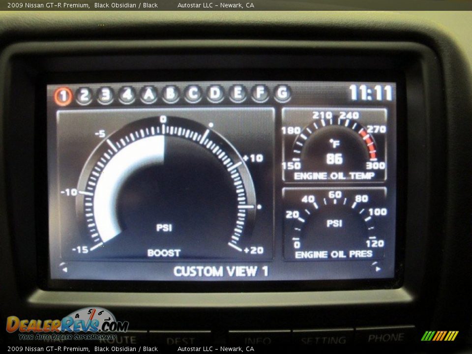2009 Nissan GT-R Premium Black Obsidian / Black Photo #8