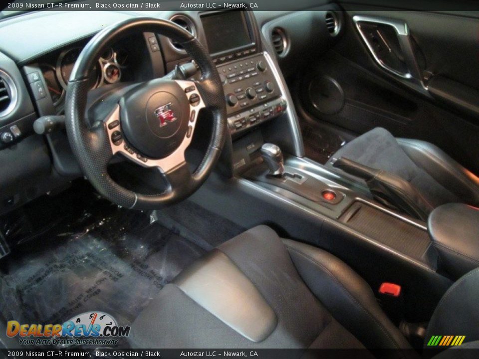 2009 Nissan GT-R Premium Black Obsidian / Black Photo #11