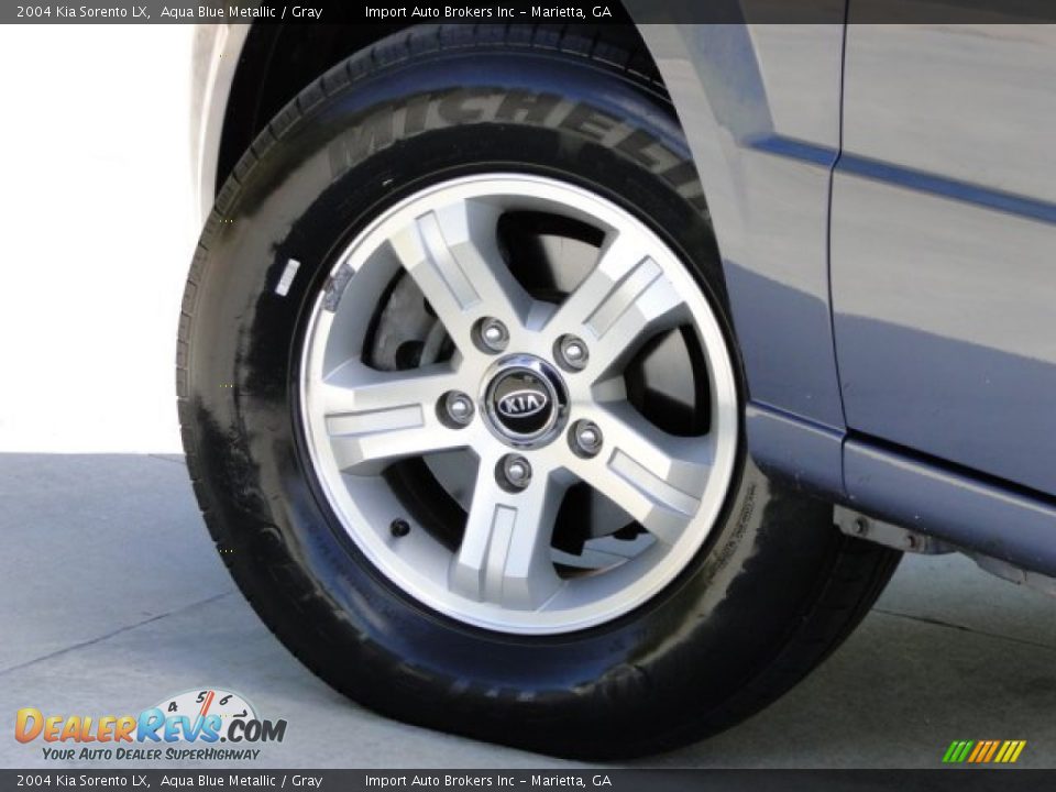2004 Kia Sorento LX Aqua Blue Metallic / Gray Photo #16