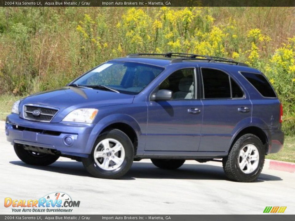 2004 Kia Sorento LX Aqua Blue Metallic / Gray Photo #18