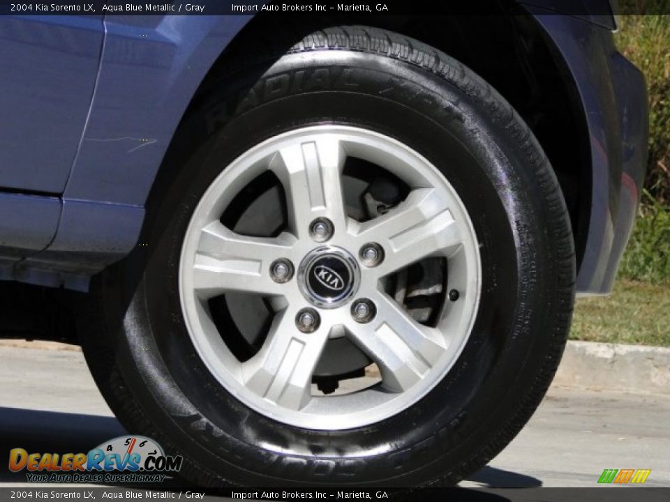 2004 Kia Sorento LX Aqua Blue Metallic / Gray Photo #21