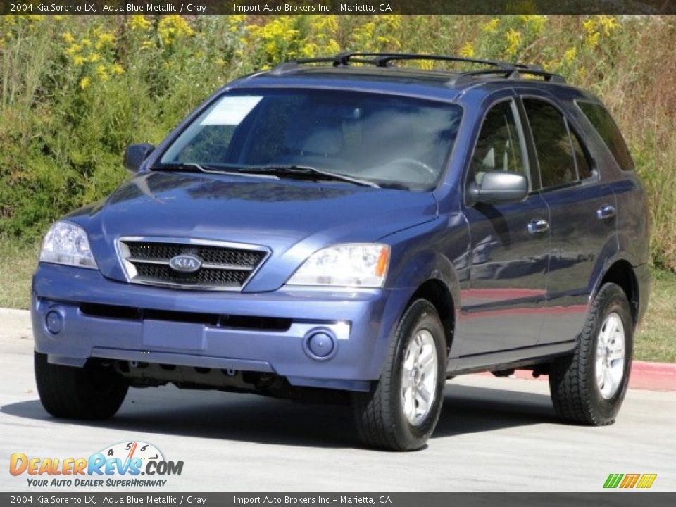 2004 Kia Sorento LX Aqua Blue Metallic / Gray Photo #29