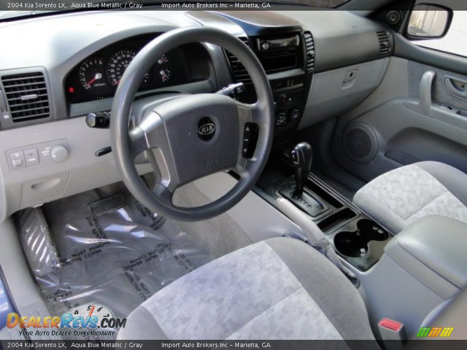 2004 Kia Sorento LX Aqua Blue Metallic / Gray Photo #33