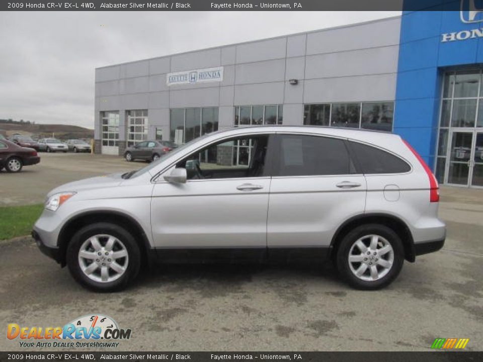 2009 Honda CR-V EX-L 4WD Alabaster Silver Metallic / Black Photo #2