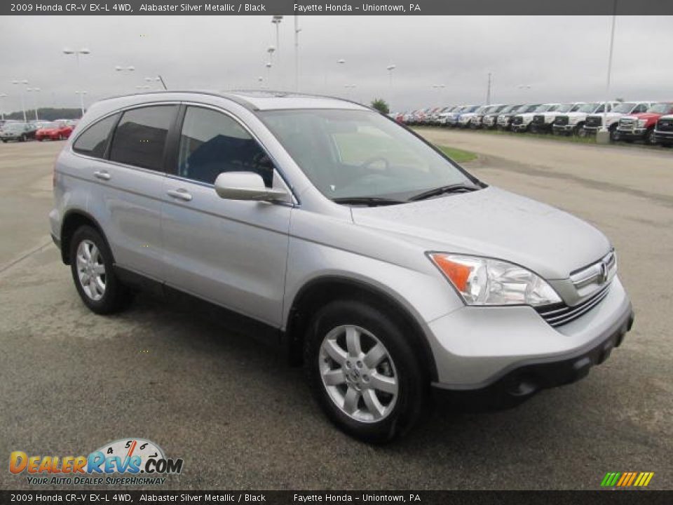 2009 Honda CR-V EX-L 4WD Alabaster Silver Metallic / Black Photo #5