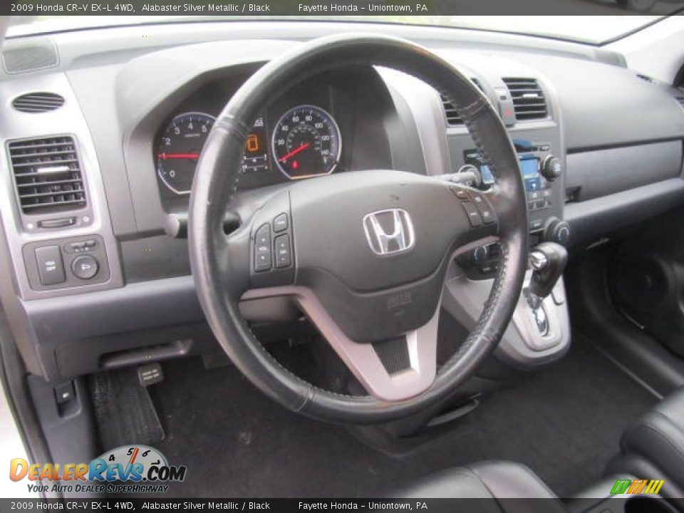 2009 Honda CR-V EX-L 4WD Alabaster Silver Metallic / Black Photo #11