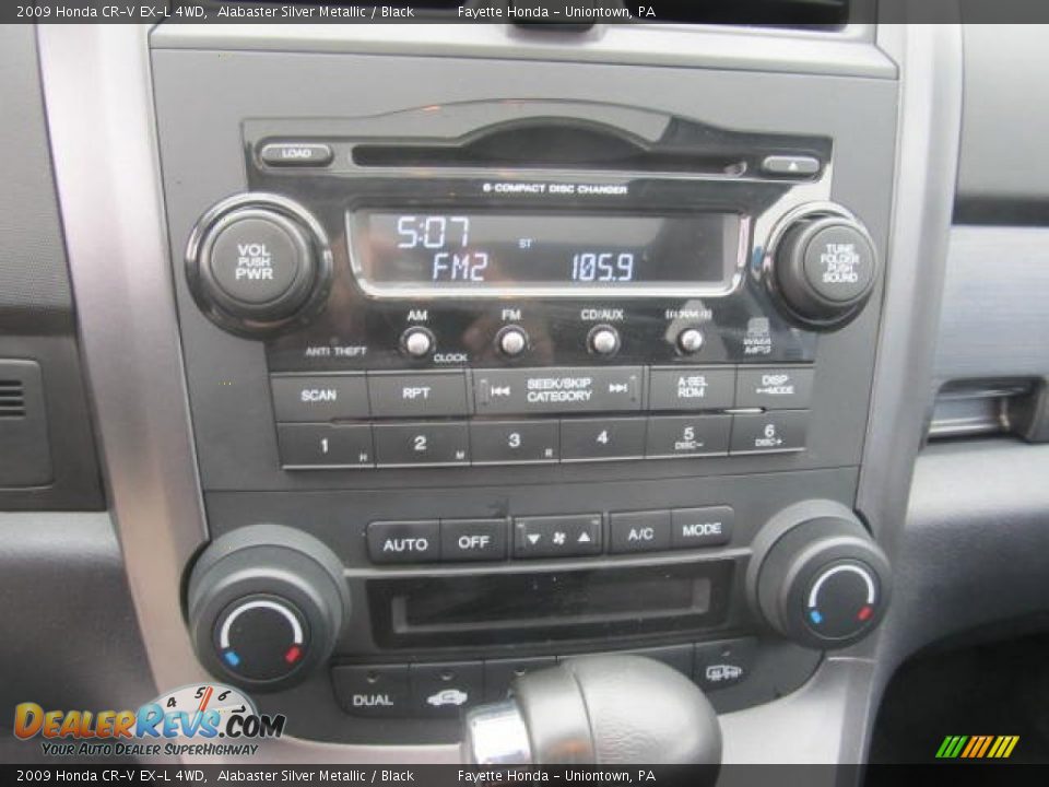 2009 Honda CR-V EX-L 4WD Alabaster Silver Metallic / Black Photo #12
