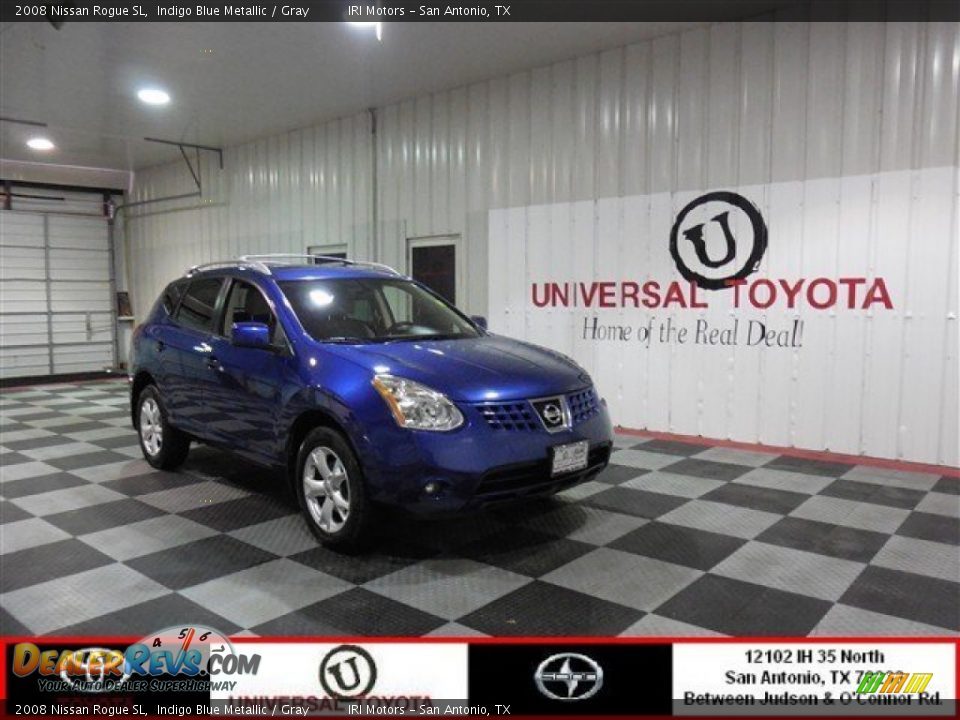 2008 Nissan Rogue SL Indigo Blue Metallic / Gray Photo #1
