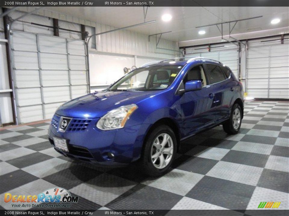 2008 Nissan Rogue SL Indigo Blue Metallic / Gray Photo #3