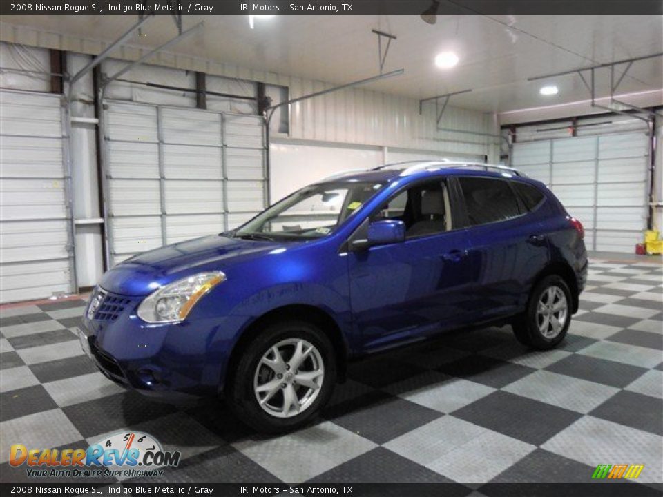 2008 Nissan Rogue SL Indigo Blue Metallic / Gray Photo #4