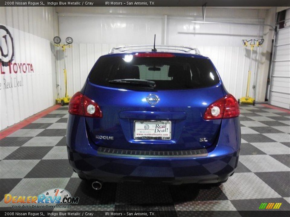 2008 Nissan Rogue SL Indigo Blue Metallic / Gray Photo #6