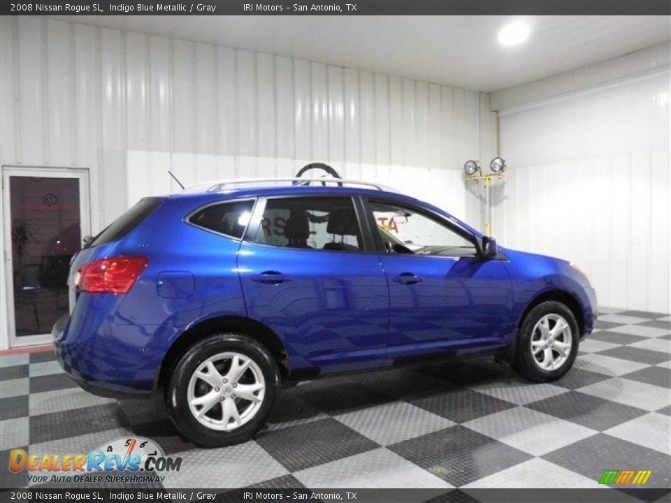 2008 Nissan Rogue SL Indigo Blue Metallic / Gray Photo #7