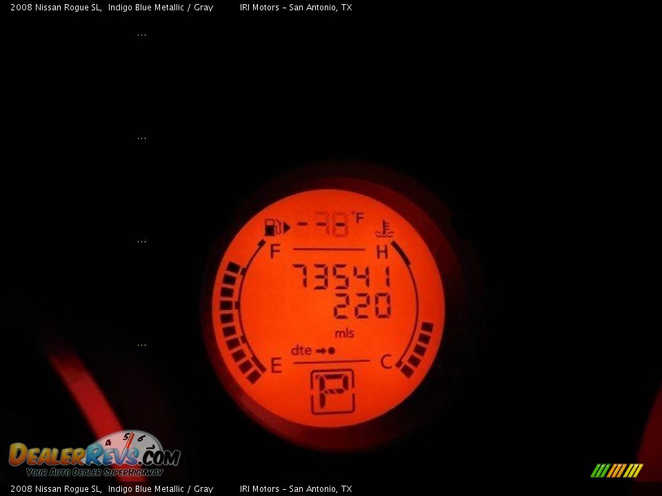 2008 Nissan Rogue SL Indigo Blue Metallic / Gray Photo #12