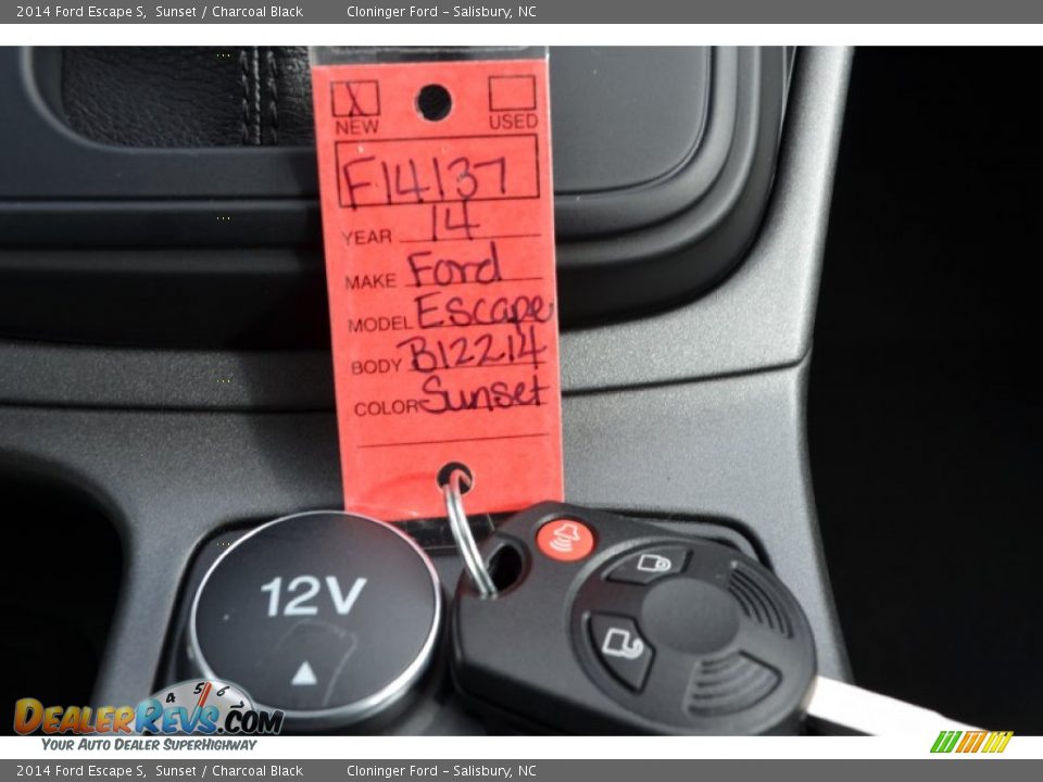 2014 Ford Escape S Sunset / Charcoal Black Photo #19