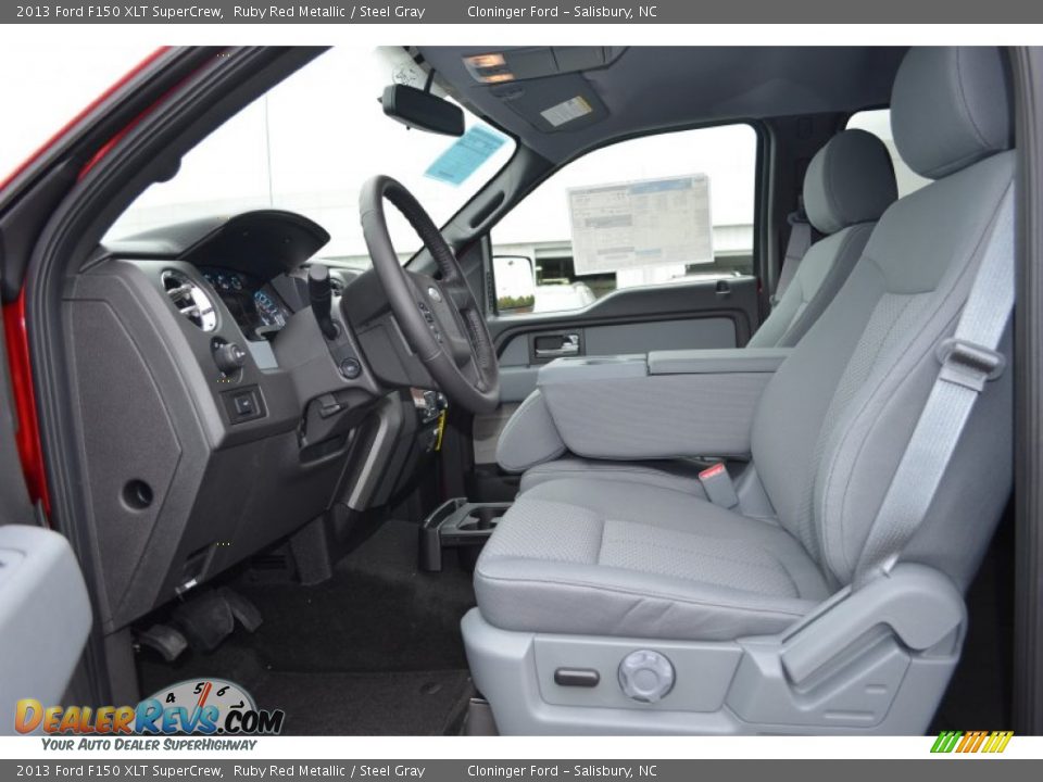 2013 Ford F150 XLT SuperCrew Ruby Red Metallic / Steel Gray Photo #5