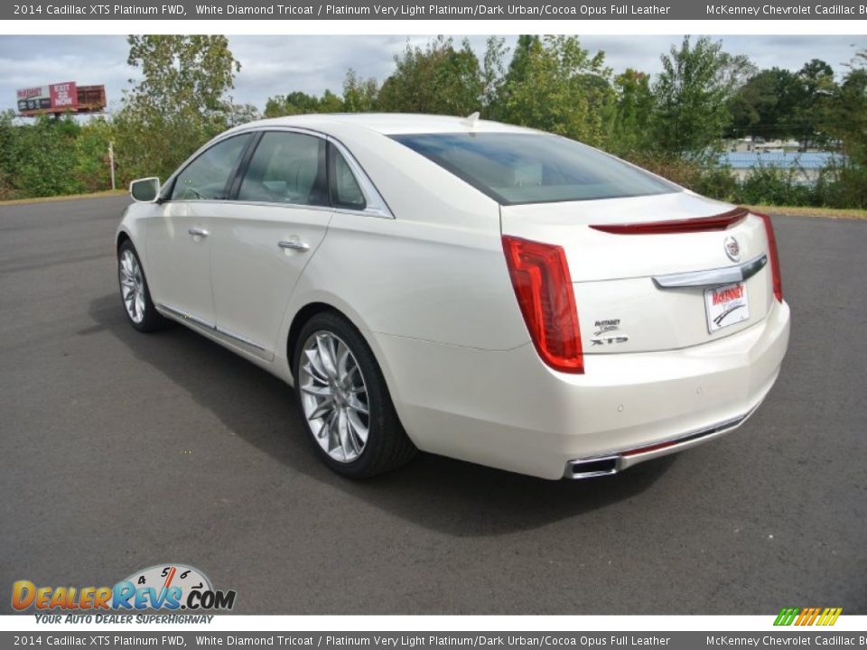 2014 Cadillac XTS Platinum FWD White Diamond Tricoat / Platinum Very Light Platinum/Dark Urban/Cocoa Opus Full Leather Photo #4