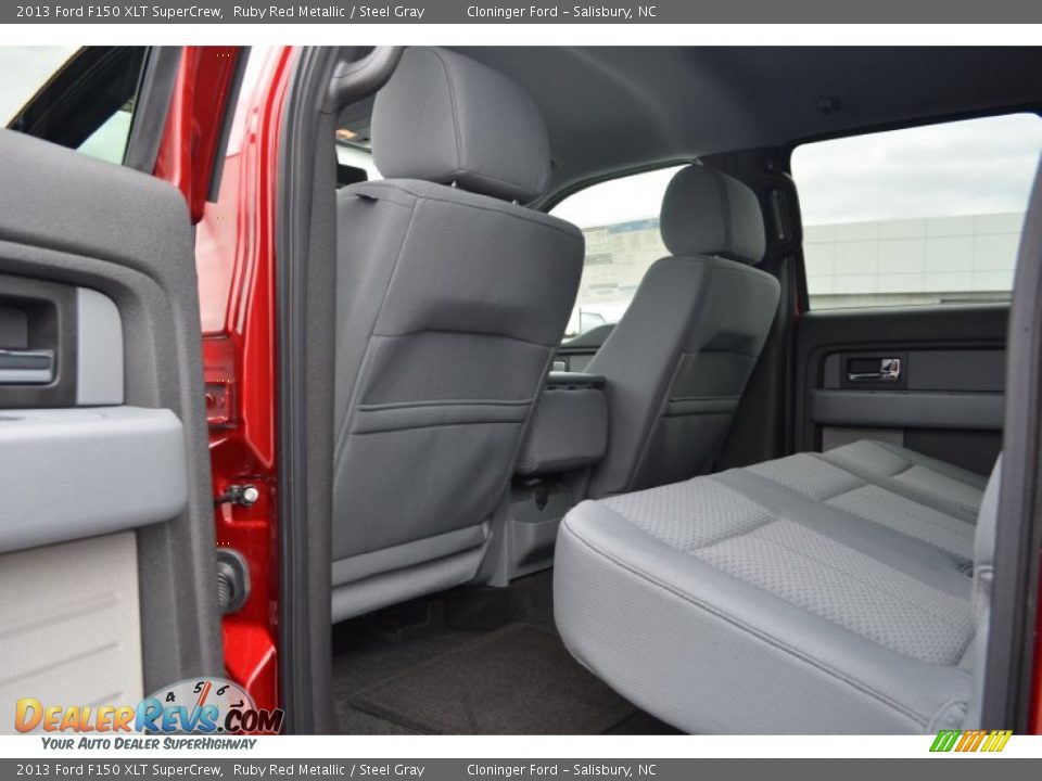 2013 Ford F150 XLT SuperCrew Ruby Red Metallic / Steel Gray Photo #7