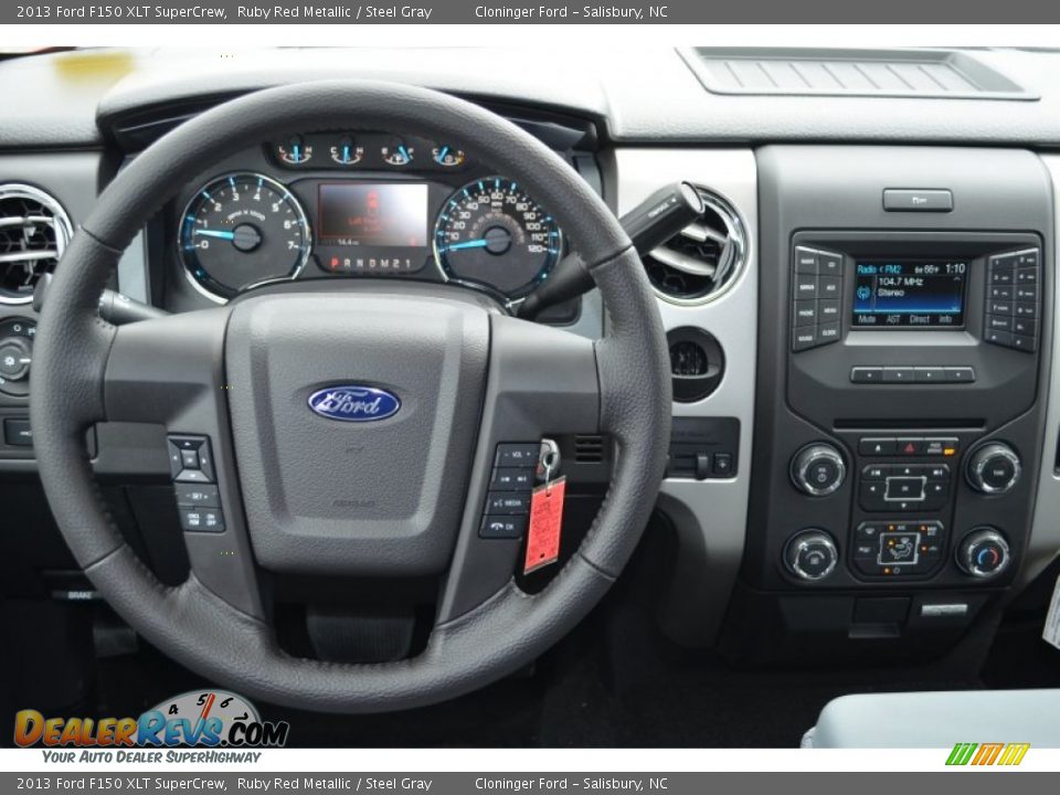 2013 Ford F150 XLT SuperCrew Ruby Red Metallic / Steel Gray Photo #11