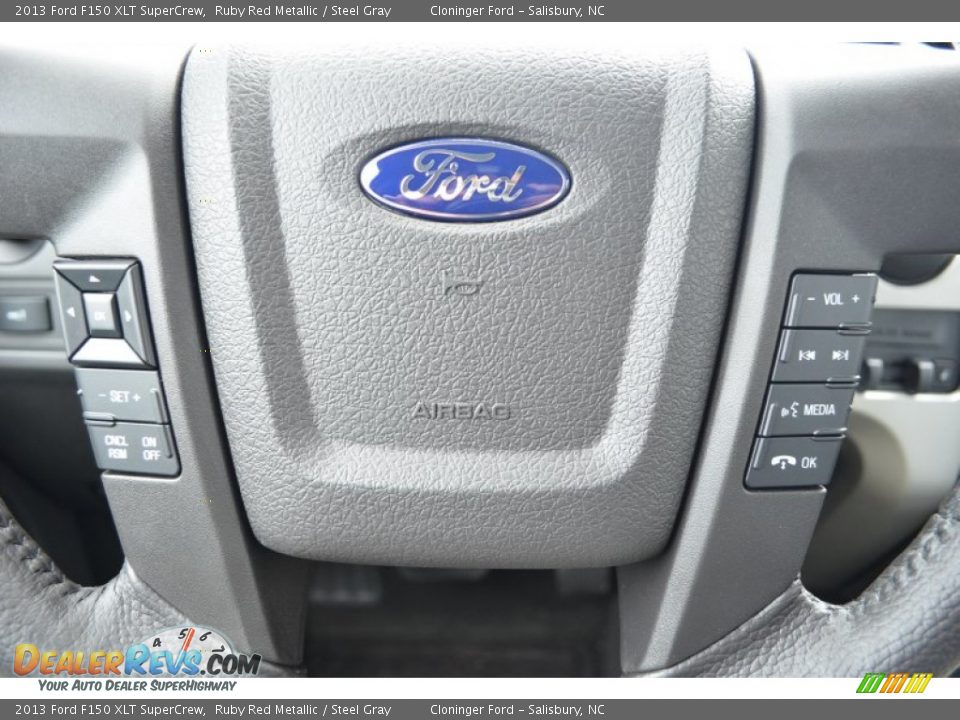 2013 Ford F150 XLT SuperCrew Ruby Red Metallic / Steel Gray Photo #17