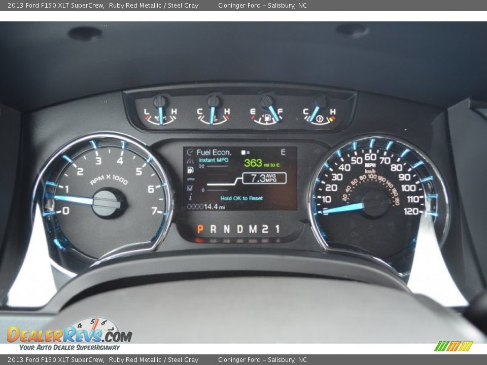 2013 Ford F150 XLT SuperCrew Ruby Red Metallic / Steel Gray Photo #18
