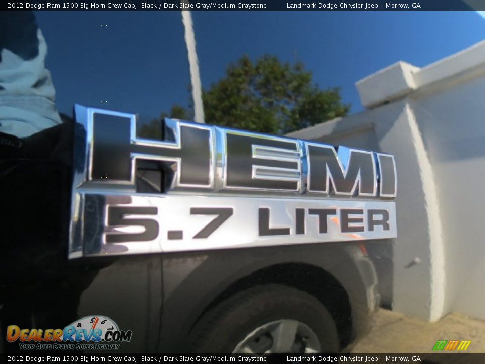 2012 Dodge Ram 1500 Big Horn Crew Cab Black / Dark Slate Gray/Medium Graystone Photo #3