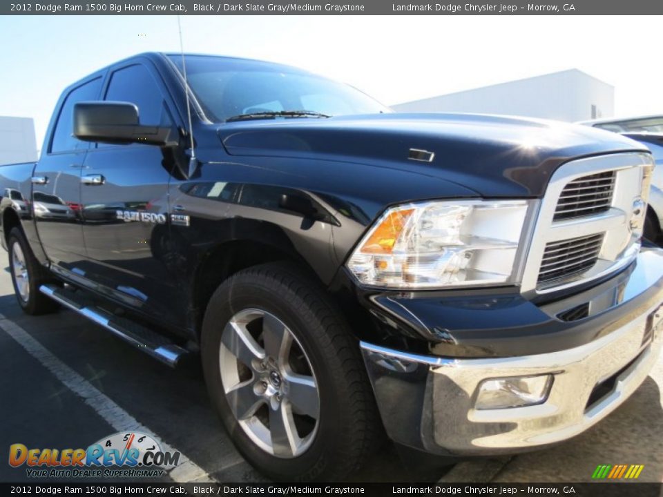 2012 Dodge Ram 1500 Big Horn Crew Cab Black / Dark Slate Gray/Medium Graystone Photo #4
