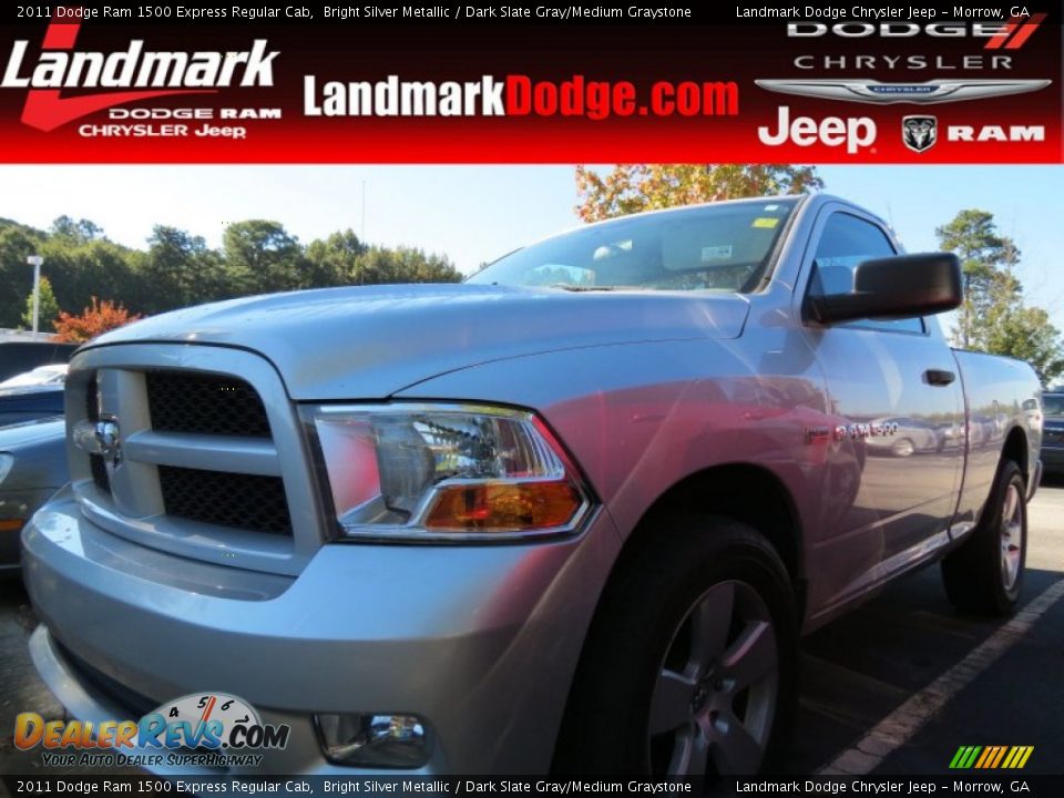 2011 Dodge Ram 1500 Express Regular Cab Bright Silver Metallic / Dark Slate Gray/Medium Graystone Photo #1