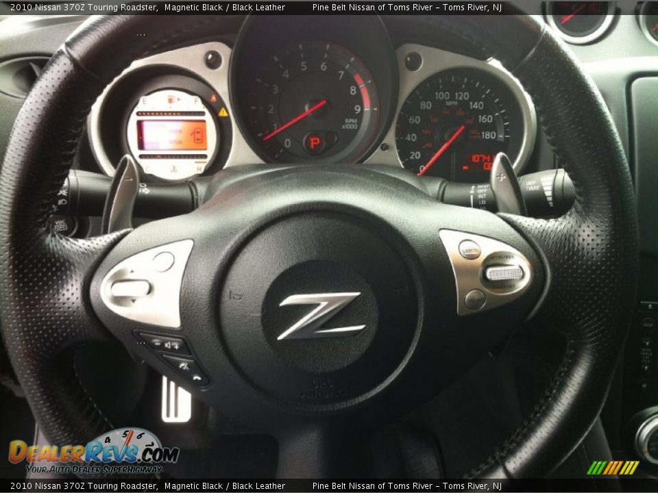 2010 Nissan 370Z Touring Roadster Magnetic Black / Black Leather Photo #13