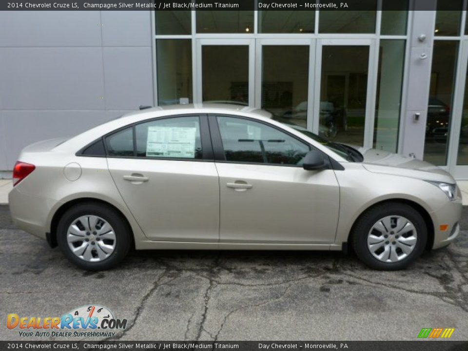 2014 Chevrolet Cruze LS Champagne Silver Metallic / Jet Black/Medium Titanium Photo #2