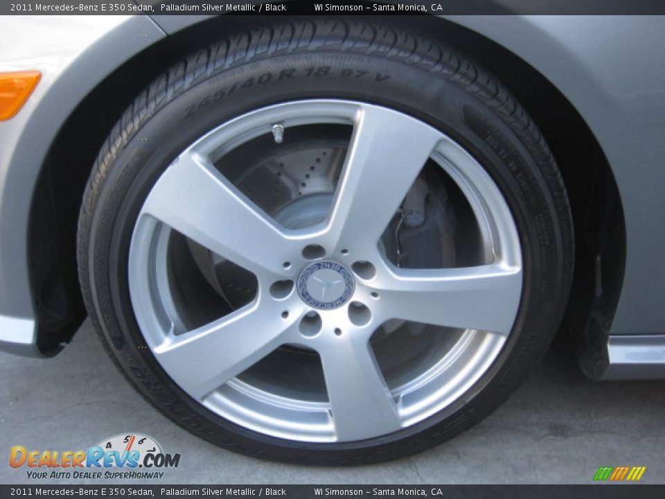 2011 Mercedes-Benz E 350 Sedan Palladium Silver Metallic / Black Photo #24