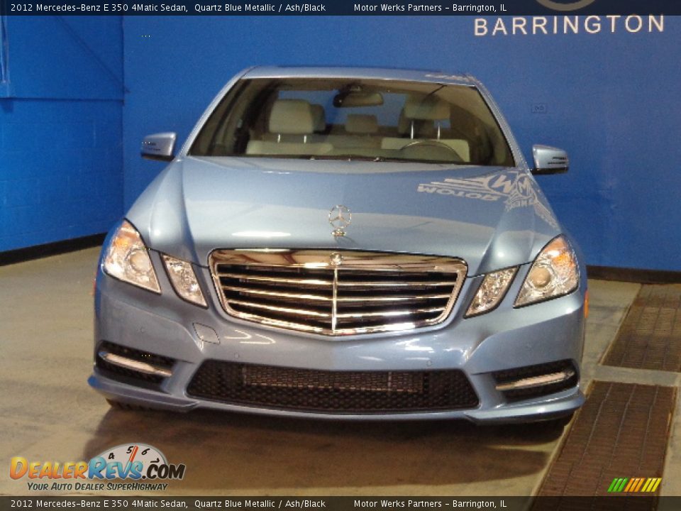 2012 Mercedes-Benz E 350 4Matic Sedan Quartz Blue Metallic / Ash/Black Photo #2