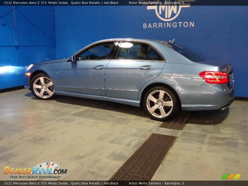 2012 Mercedes-Benz E 350 4Matic Sedan Quartz Blue Metallic / Ash/Black Photo #3