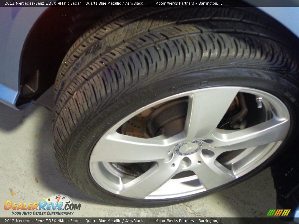 2012 Mercedes-Benz E 350 4Matic Sedan Quartz Blue Metallic / Ash/Black Photo #4