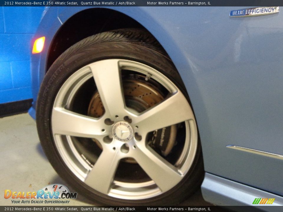2012 Mercedes-Benz E 350 4Matic Sedan Quartz Blue Metallic / Ash/Black Photo #5