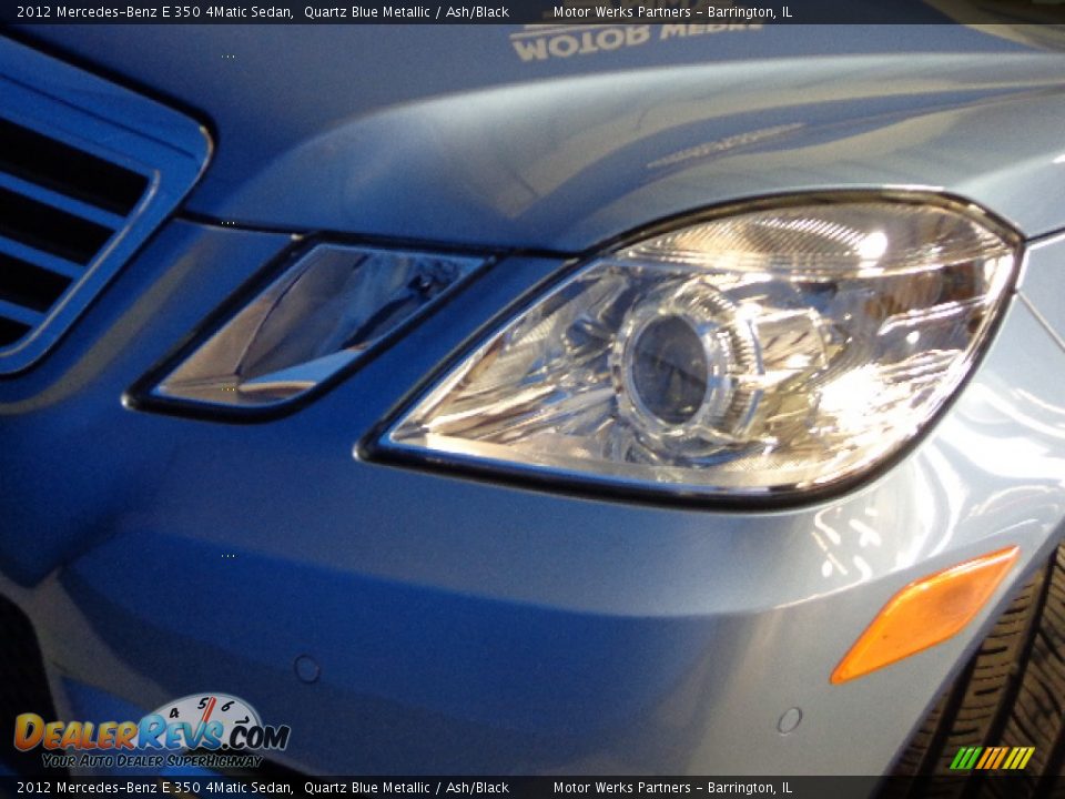 2012 Mercedes-Benz E 350 4Matic Sedan Quartz Blue Metallic / Ash/Black Photo #7