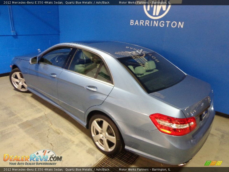 2012 Mercedes-Benz E 350 4Matic Sedan Quartz Blue Metallic / Ash/Black Photo #9