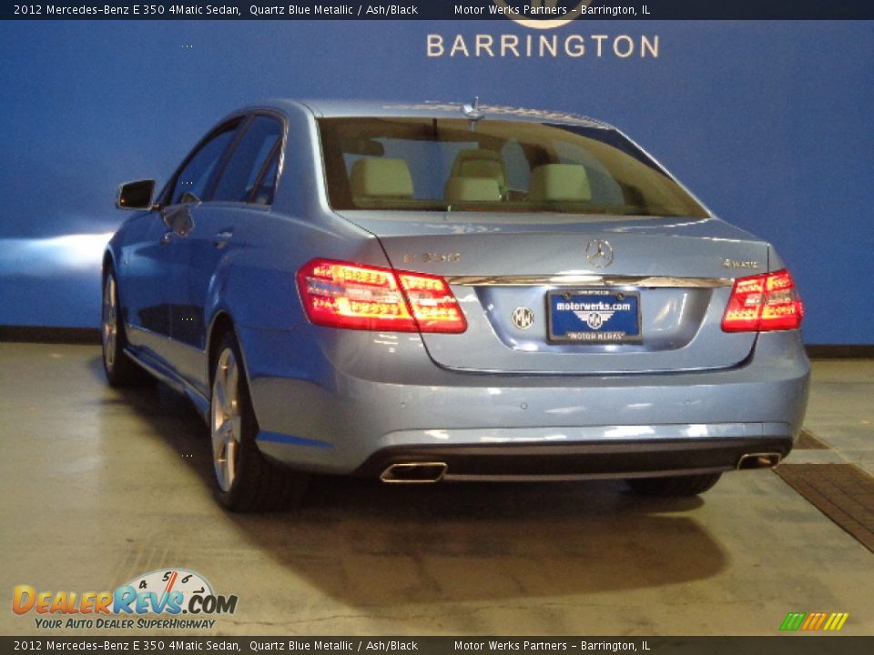 2012 Mercedes-Benz E 350 4Matic Sedan Quartz Blue Metallic / Ash/Black Photo #11