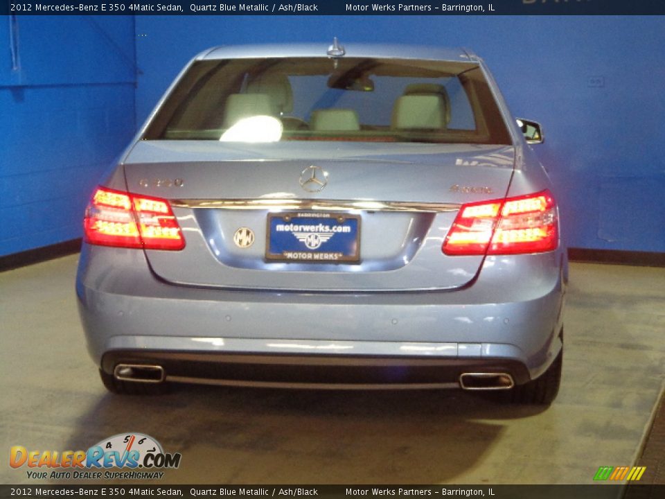2012 Mercedes-Benz E 350 4Matic Sedan Quartz Blue Metallic / Ash/Black Photo #12