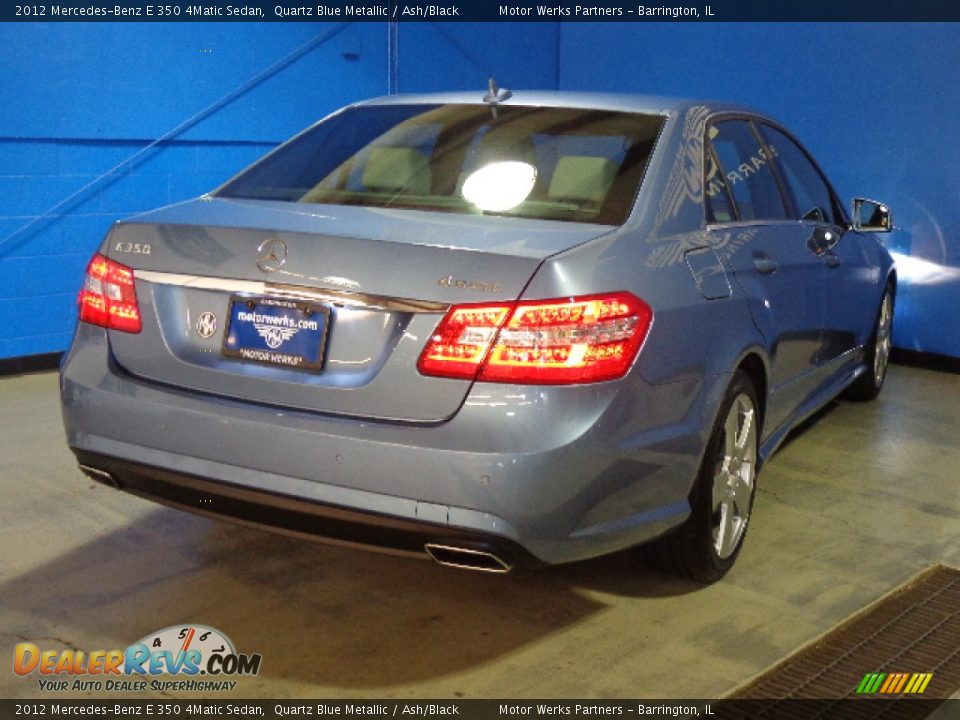2012 Mercedes-Benz E 350 4Matic Sedan Quartz Blue Metallic / Ash/Black Photo #13