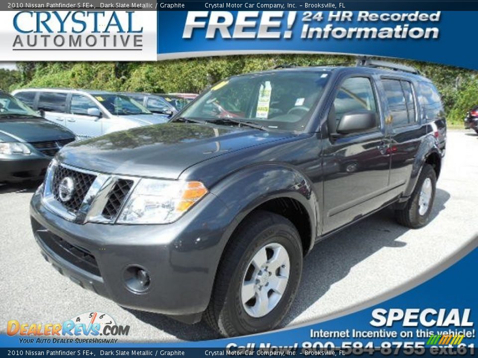 2010 Nissan Pathfinder S FE+ Dark Slate Metallic / Graphite Photo #1