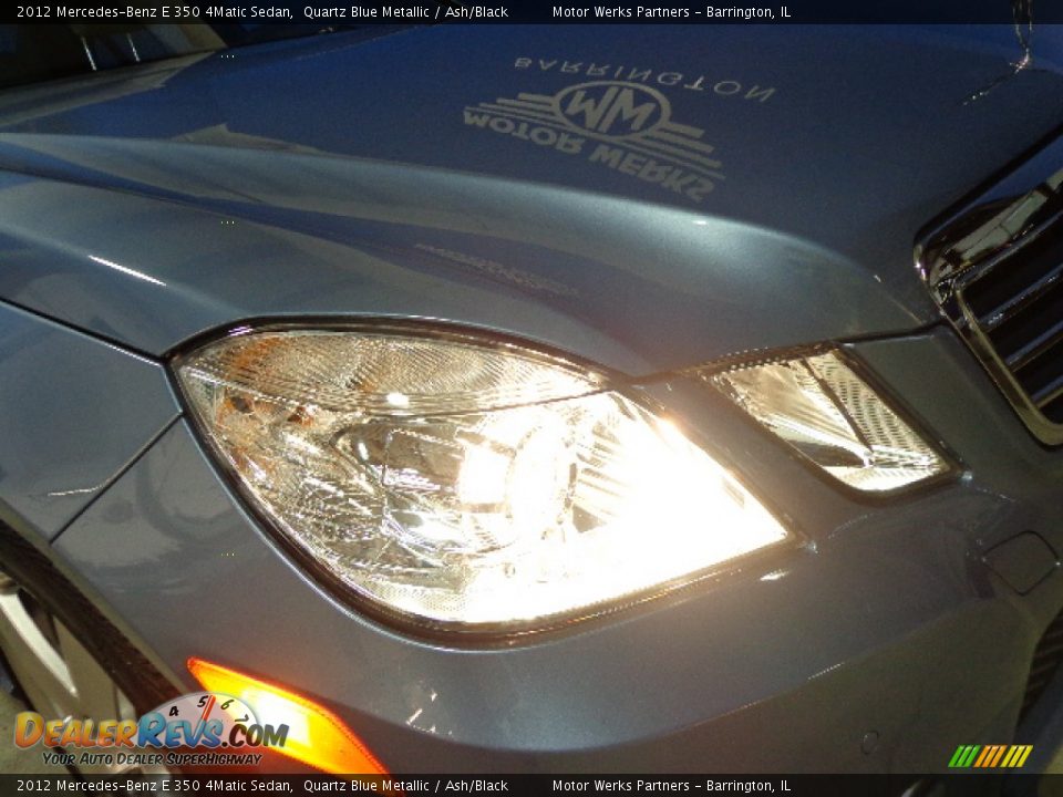 2012 Mercedes-Benz E 350 4Matic Sedan Quartz Blue Metallic / Ash/Black Photo #16