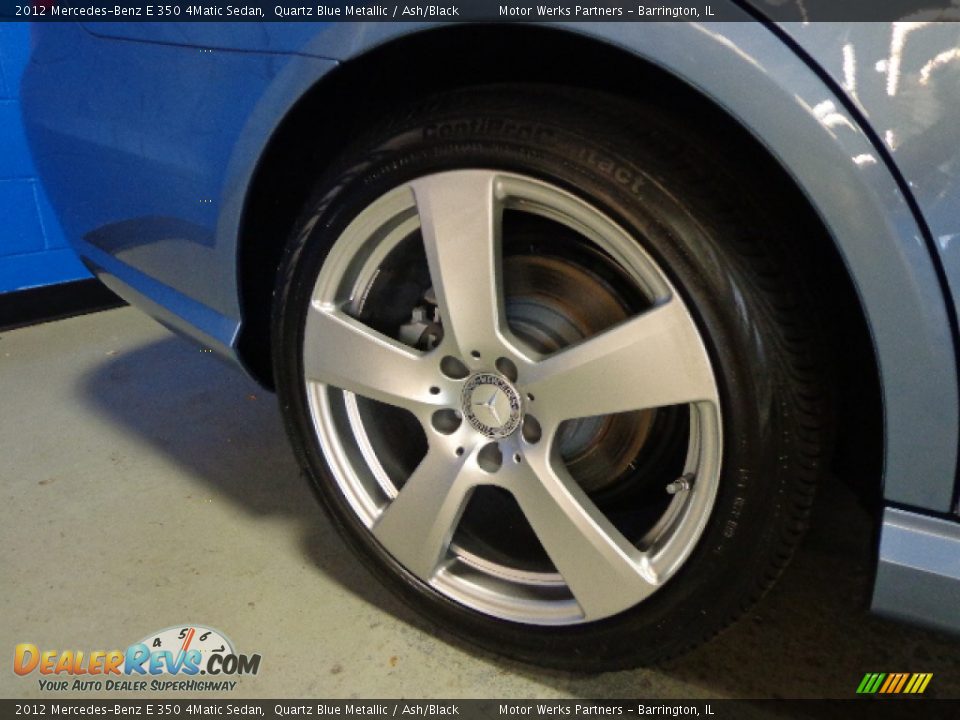 2012 Mercedes-Benz E 350 4Matic Sedan Quartz Blue Metallic / Ash/Black Photo #17