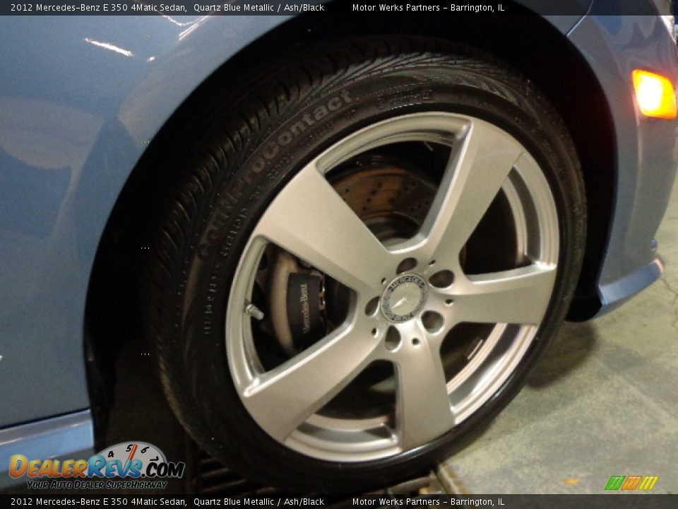 2012 Mercedes-Benz E 350 4Matic Sedan Quartz Blue Metallic / Ash/Black Photo #18
