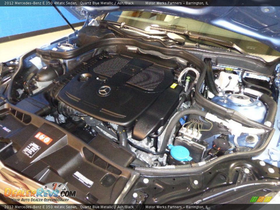 2012 Mercedes-Benz E 350 4Matic Sedan Quartz Blue Metallic / Ash/Black Photo #19
