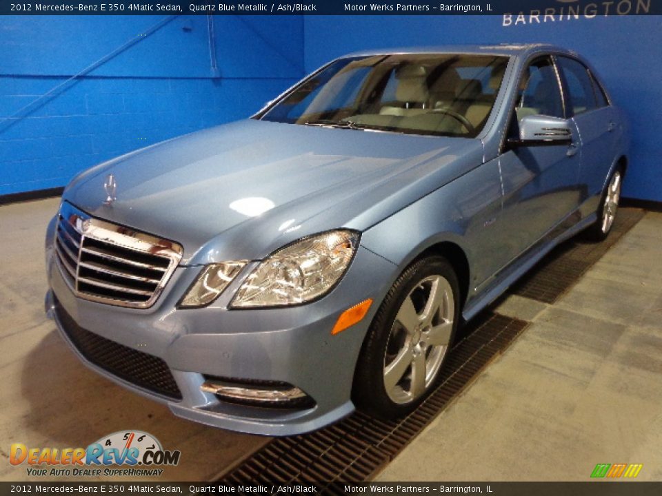 2012 Mercedes-Benz E 350 4Matic Sedan Quartz Blue Metallic / Ash/Black Photo #20