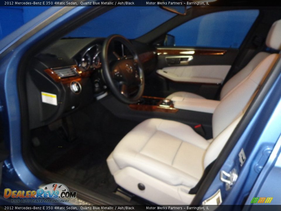 2012 Mercedes-Benz E 350 4Matic Sedan Quartz Blue Metallic / Ash/Black Photo #22