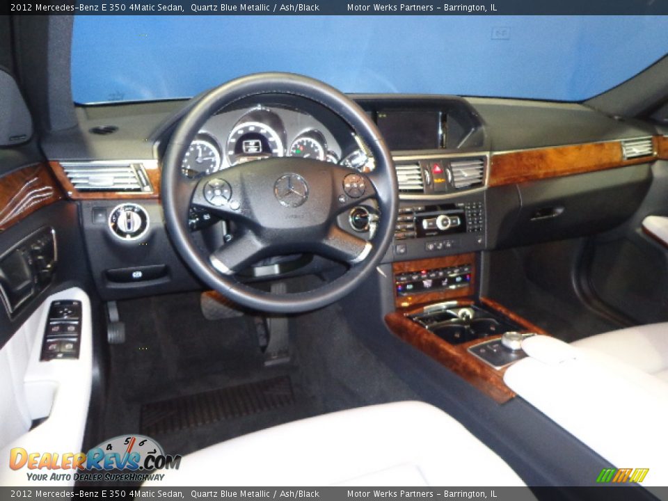 2012 Mercedes-Benz E 350 4Matic Sedan Quartz Blue Metallic / Ash/Black Photo #23