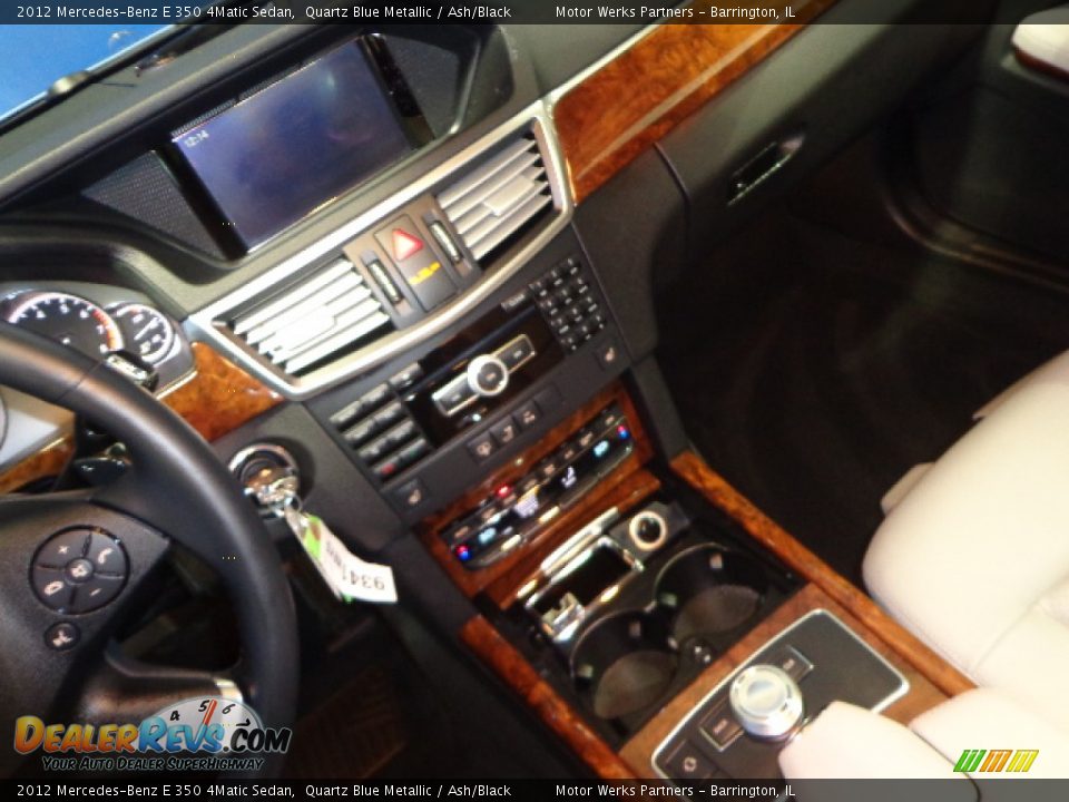 2012 Mercedes-Benz E 350 4Matic Sedan Quartz Blue Metallic / Ash/Black Photo #25