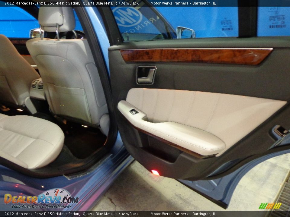 2012 Mercedes-Benz E 350 4Matic Sedan Quartz Blue Metallic / Ash/Black Photo #28