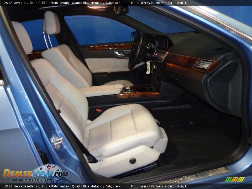 2012 Mercedes-Benz E 350 4Matic Sedan Quartz Blue Metallic / Ash/Black Photo #30